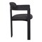 Armen Living Jazmin Contemporary Dining Chair in Black Brushed Wood Finish and Charcoal Fabric, PK2 LCJZCHCHBL - alternate 6